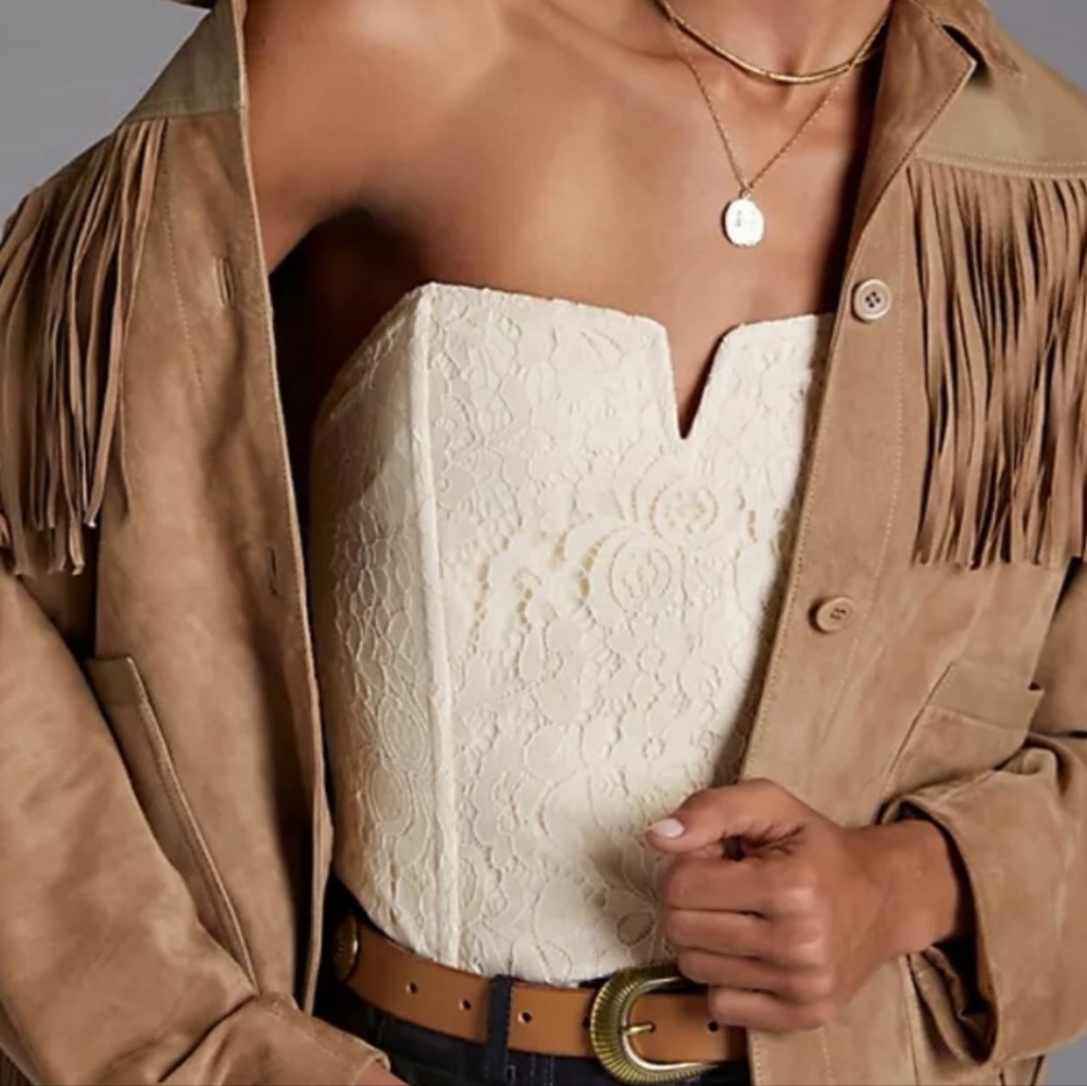 Anthropologie Lace Tube Top